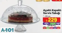 AYAKLI KAPAKLI SERVİS TABAĞI 31 CM